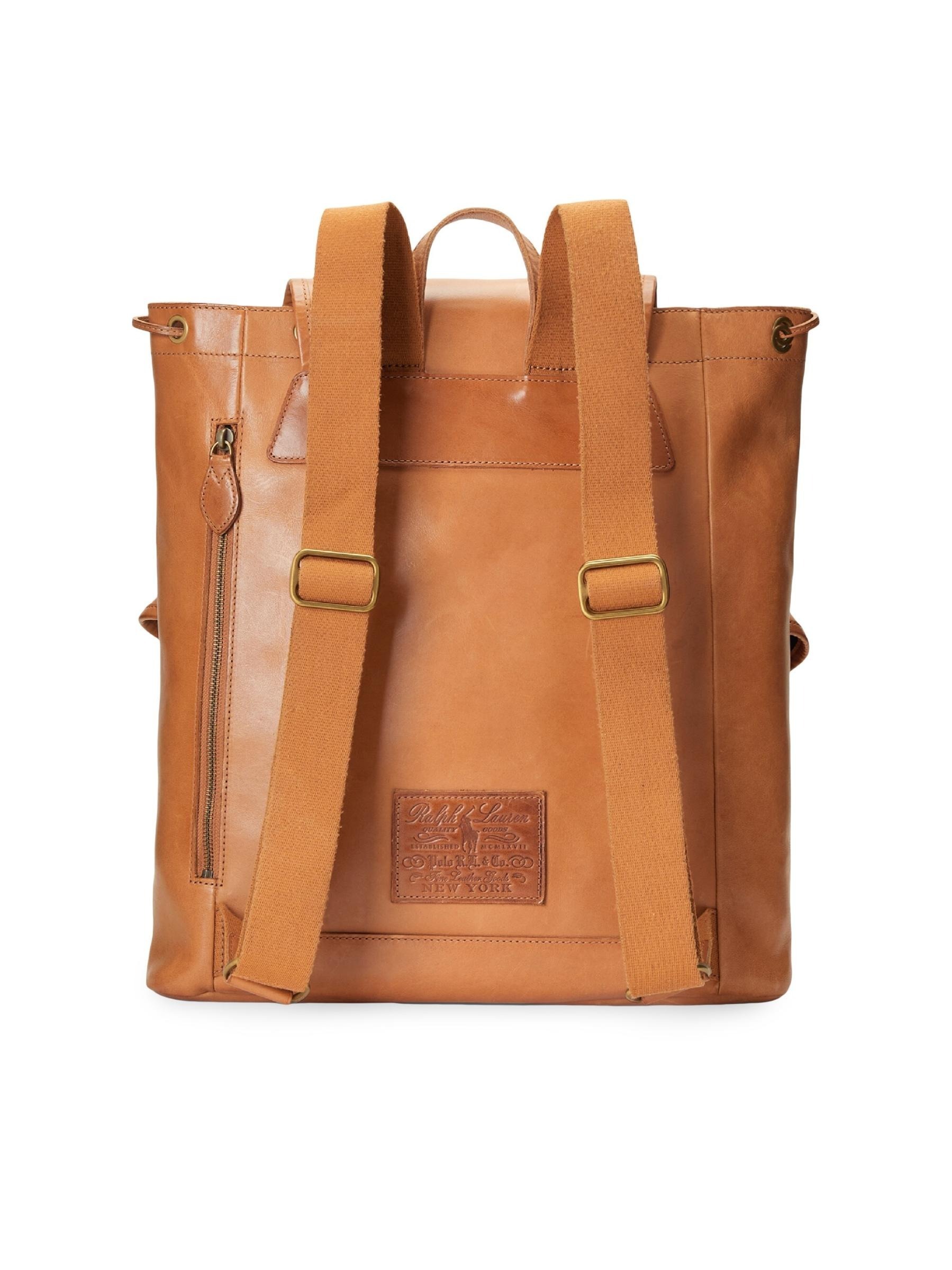 《POLO RALPH LAUREN》レザーバックパック リュック ロゴ 送料込