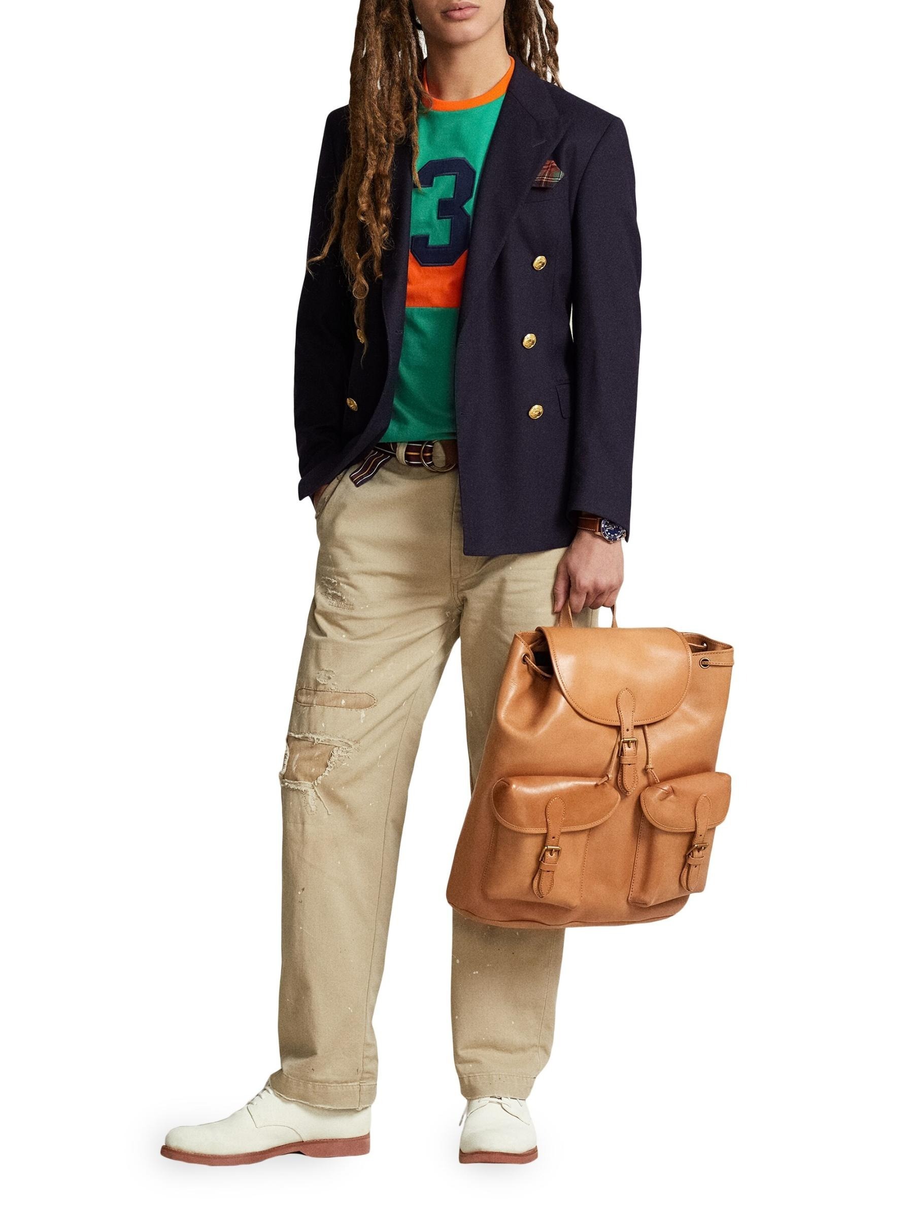 《POLO RALPH LAUREN》レザーバックパック リュック ロゴ 送料込