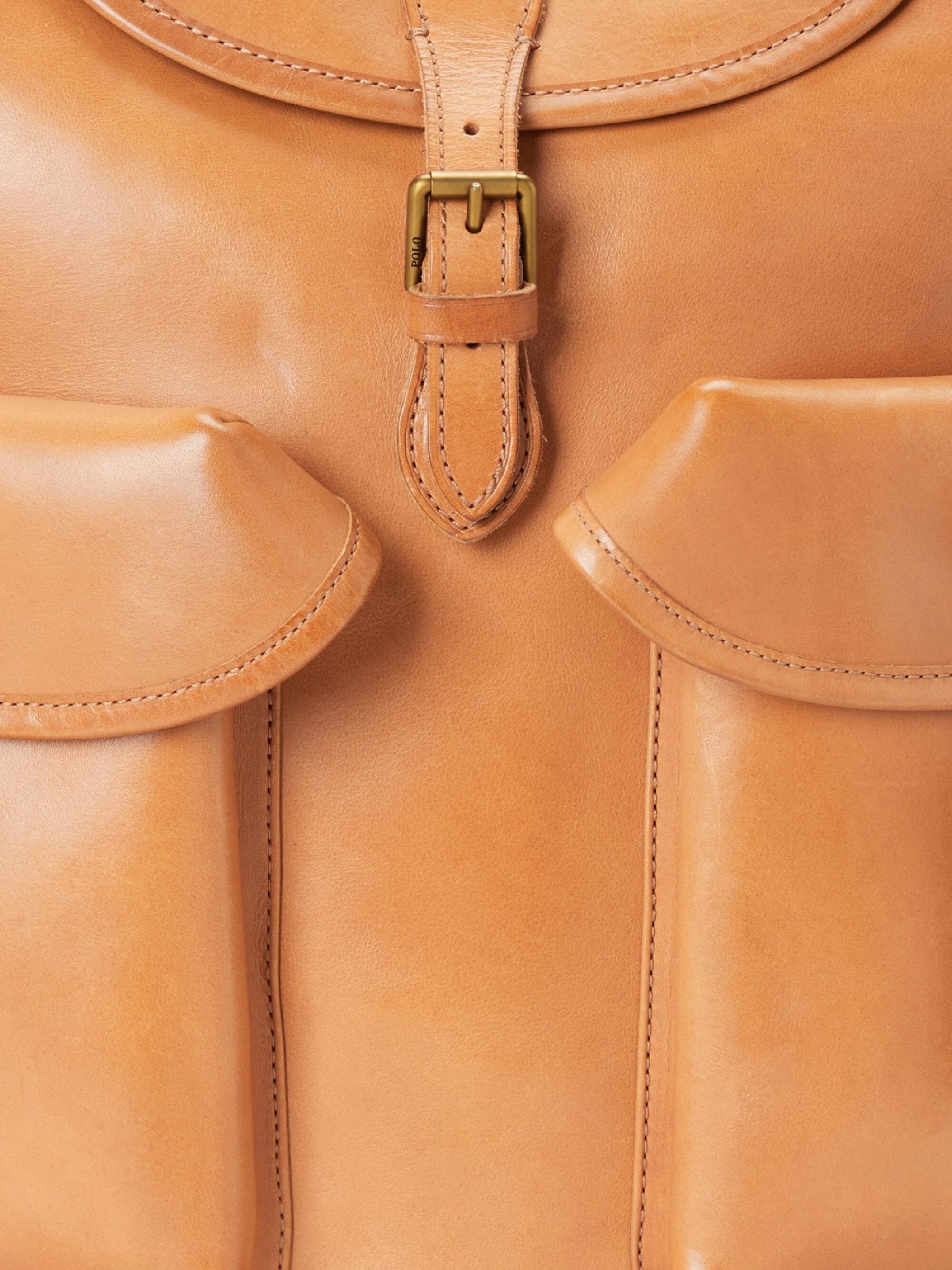 《POLO RALPH LAUREN》レザーバックパック リュック ロゴ 送料込