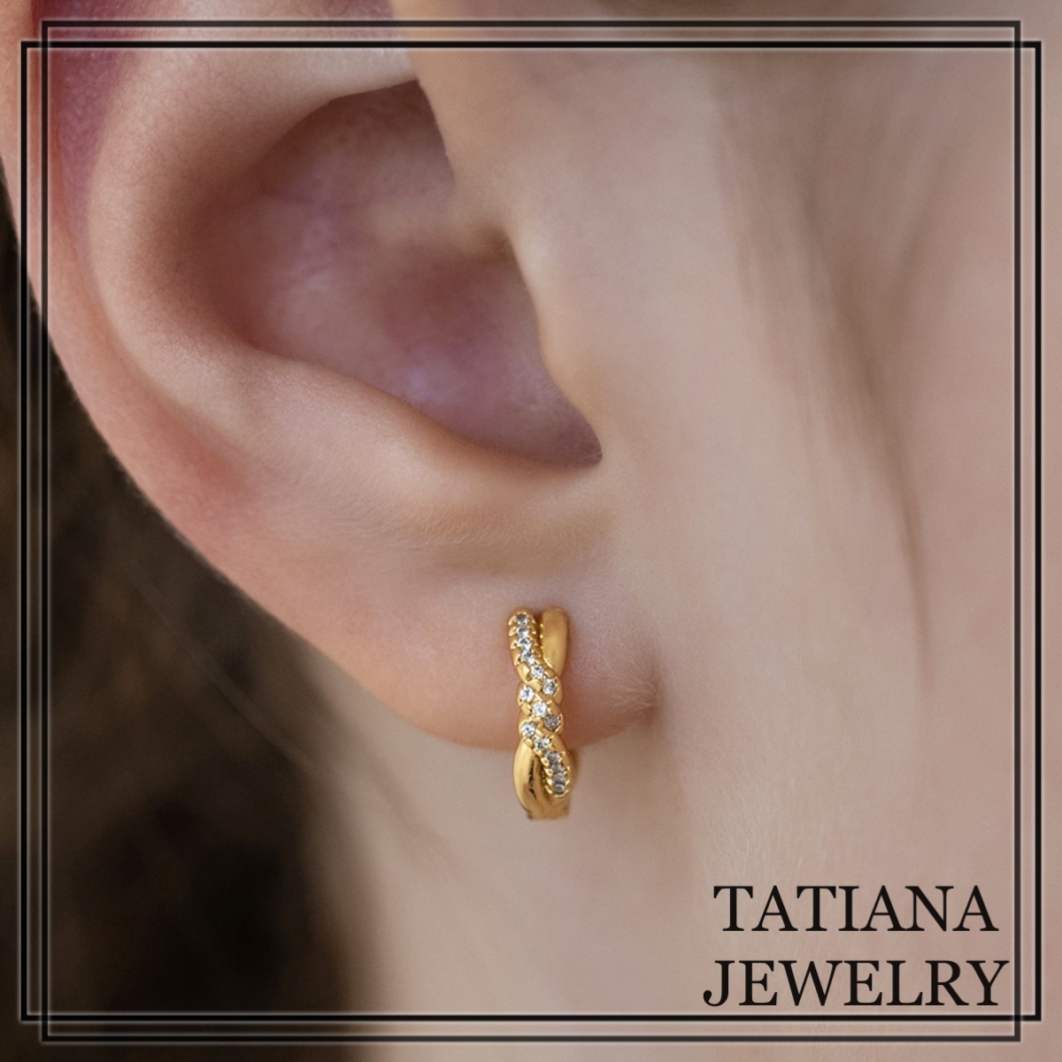 【TATIANA】(Silver925) Liora Wave Hoop Earrings ピアス