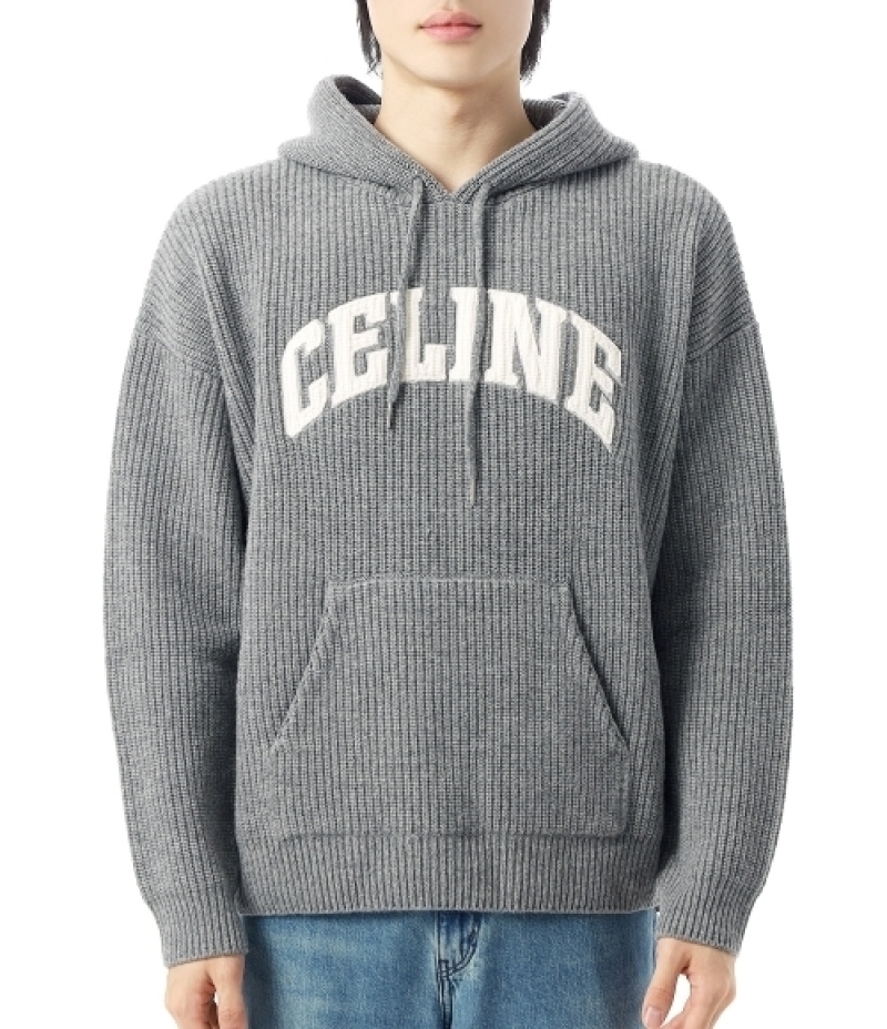 CELINE｜HOOD/ZIP-UP (CELINE HOOD SWEATER IN RIBBED WOOL