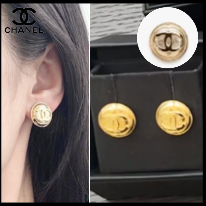 【大人エレガント25A】CHANEL ピアス ゴールド