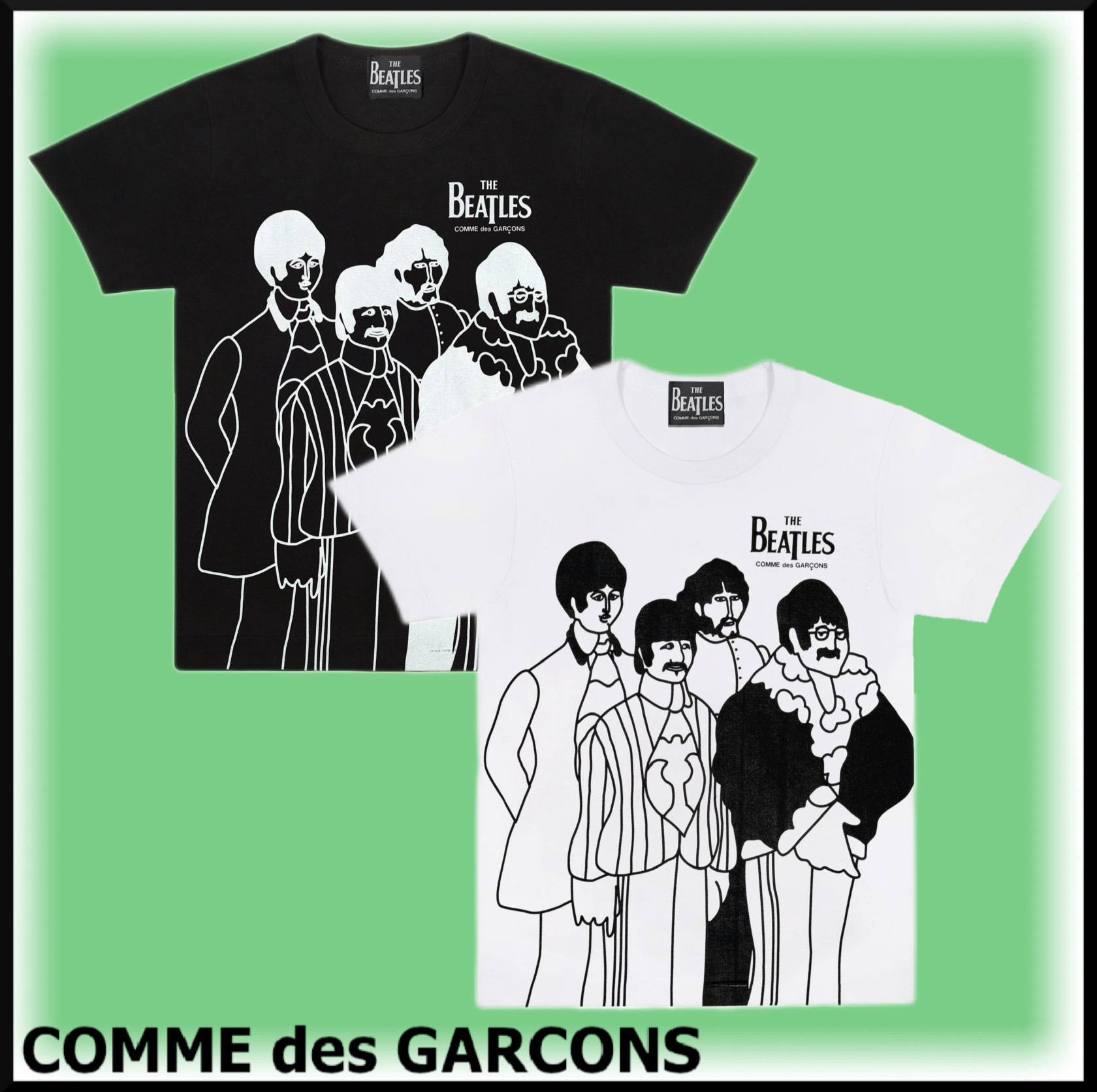 大人気★COMME des GARCONS THE BEATLES CDG Printed T-Shirt