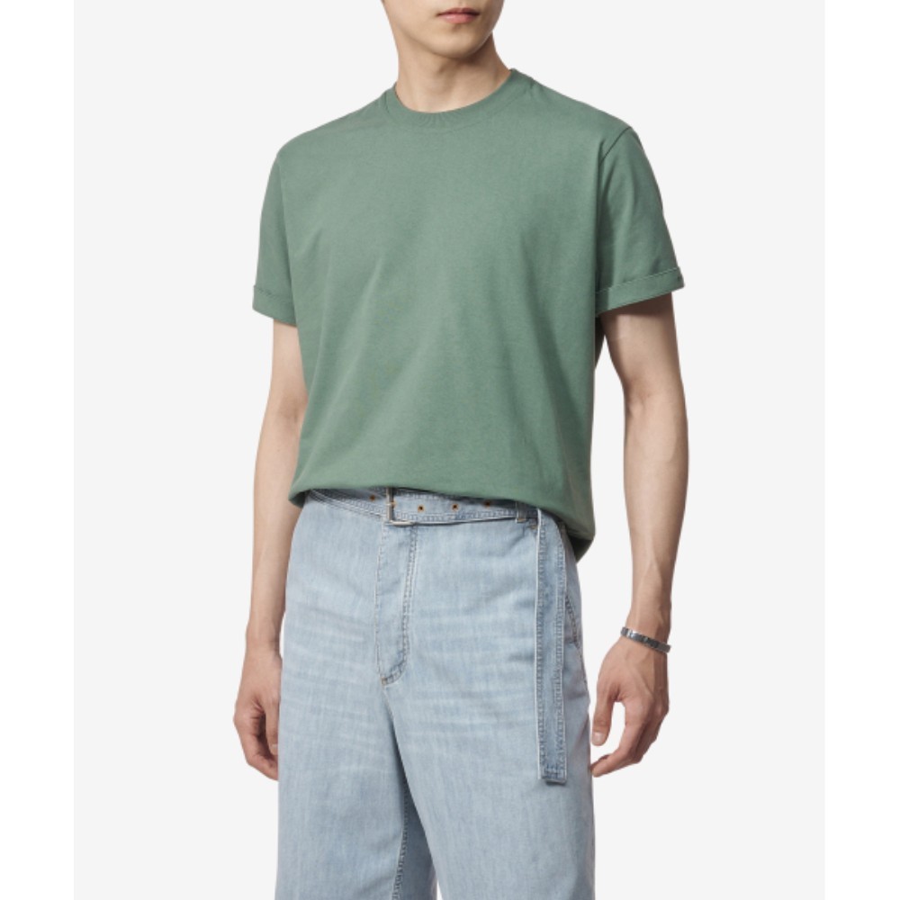 ■BOTTEGA VENETA■ Light Cotton Short Sleeve T-Shirt Green 7