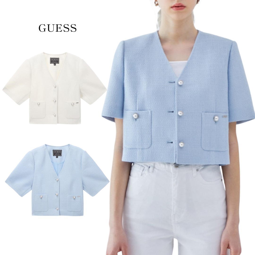 【GUESS】♡半袖 ツイード ジャケット ♡