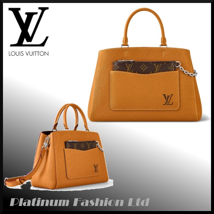 限定品◆関税なし【LOUIS VUITTON】マレル トート MM オレンジ