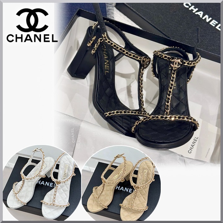 《最高に可愛く美脚♡2色》CHANEL ヒールサンダル