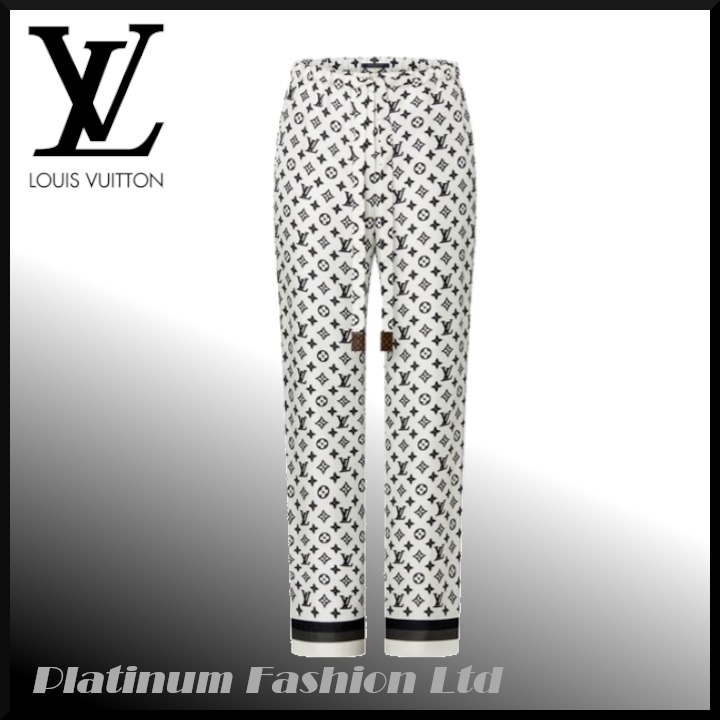 限定【LOUIS VUITTON】3D Monogram Stripe Accent Pajama Pants