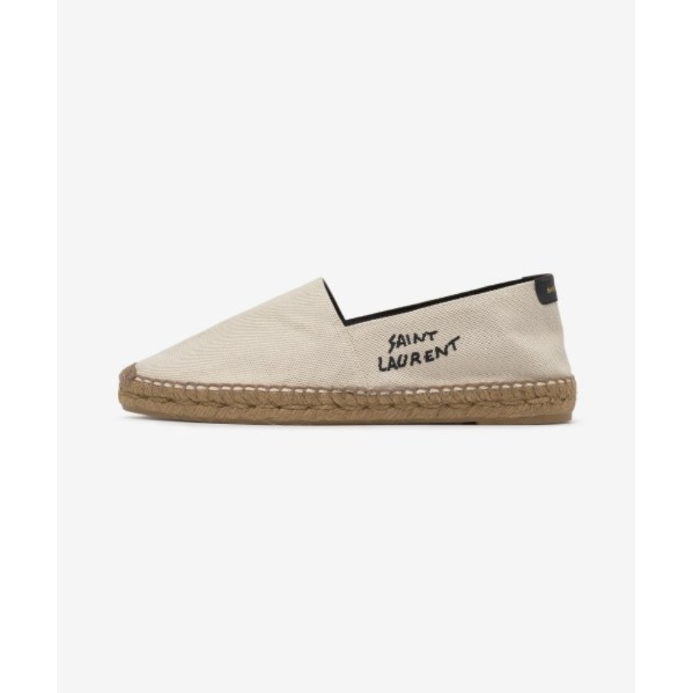 ■Saint Laurent■ Embroidered Espadrille Natural Beige 60595
