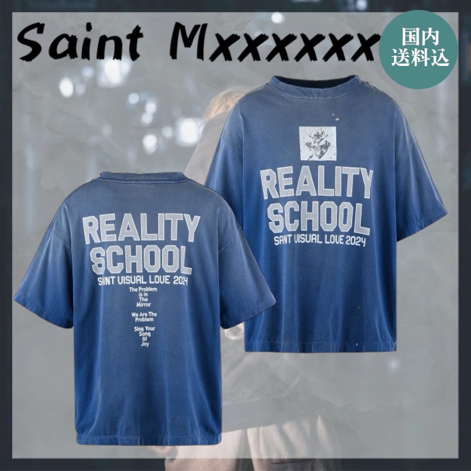 Saint Mxxxxxx♡ SS TEE / REALITY SCHOOL / NAVY
