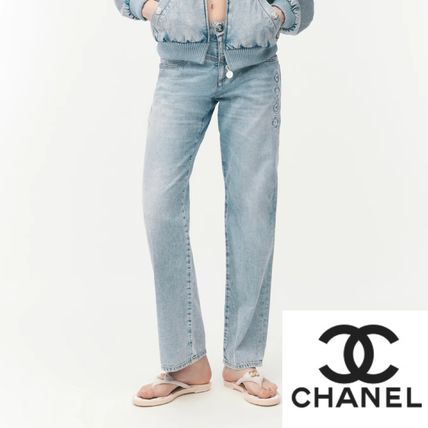 【履くだけでお洒落に決まる☆】CHANEL デニムパンツ ココビーチ お出かけに最適♪】CHANELココビーチ デニムパンツ ボトムス