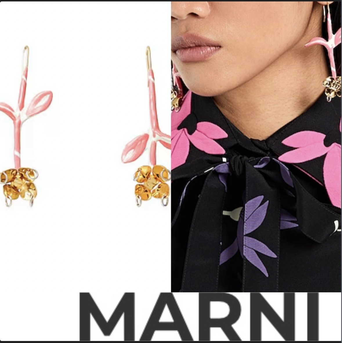 「関税・送料込み」MARNI(マルニ) お花のフックタイプピアス