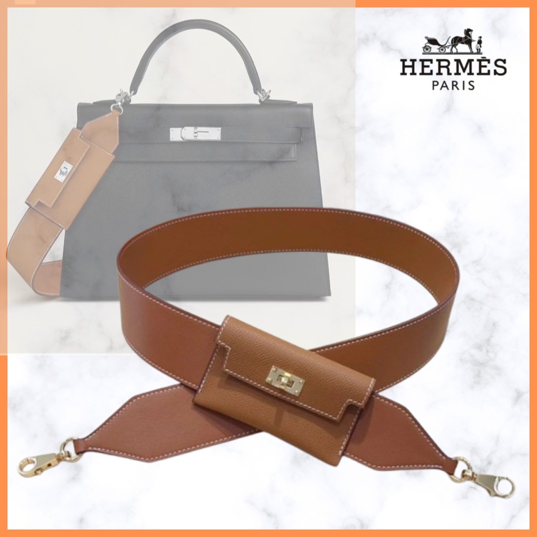 上品に変身♪【HERMES】Kelly pocket ショルダーストラップ