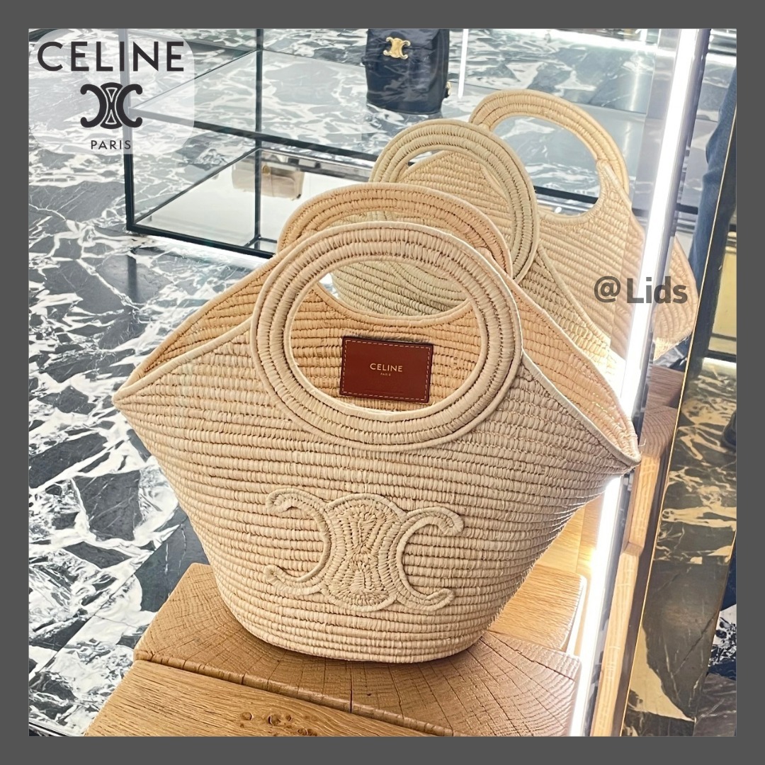 【夏の主役/カゴバッグ】CELINE ブレーテッドパニエ《ラフィア》