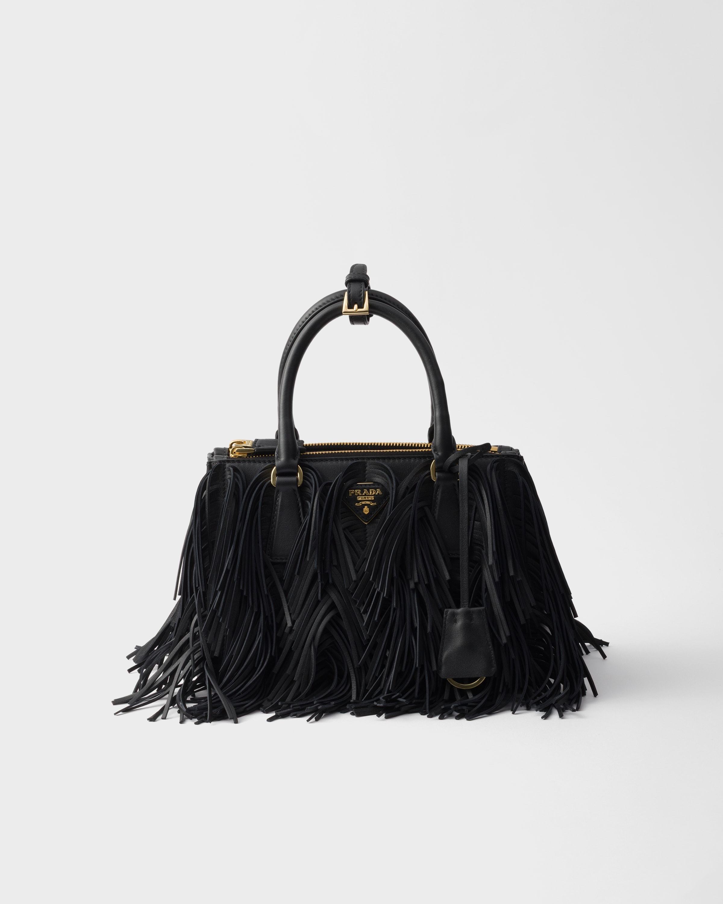 【日本入手困難】Prada Galleria small leather bag with fringe