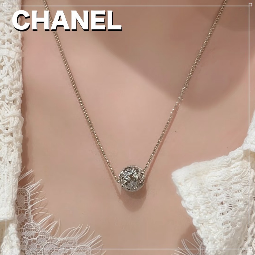 【煌めく存在感】CHANEL 25A CCロゴ ラウンドボールネックレス