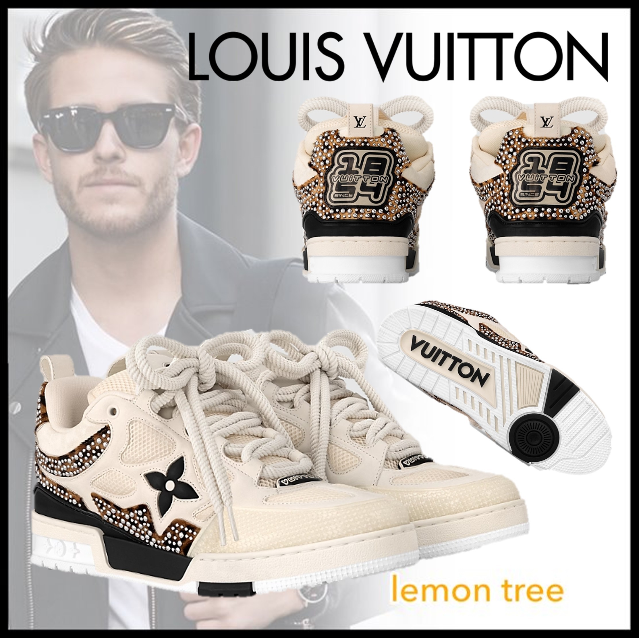 【Louis Vuitton】LVスケート スニーカー スタッズ 1ADI47