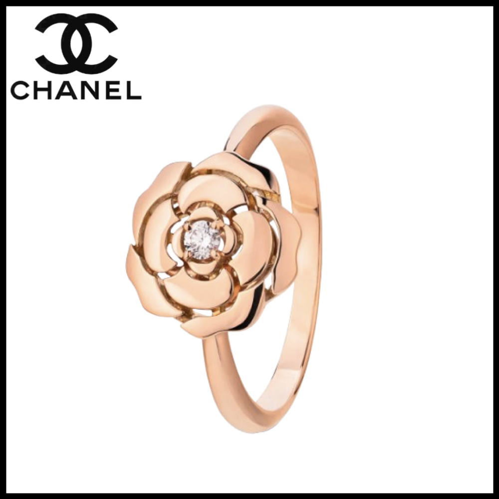 【CHANEL】シャネル カメリア リング 18Kピンクゴールド