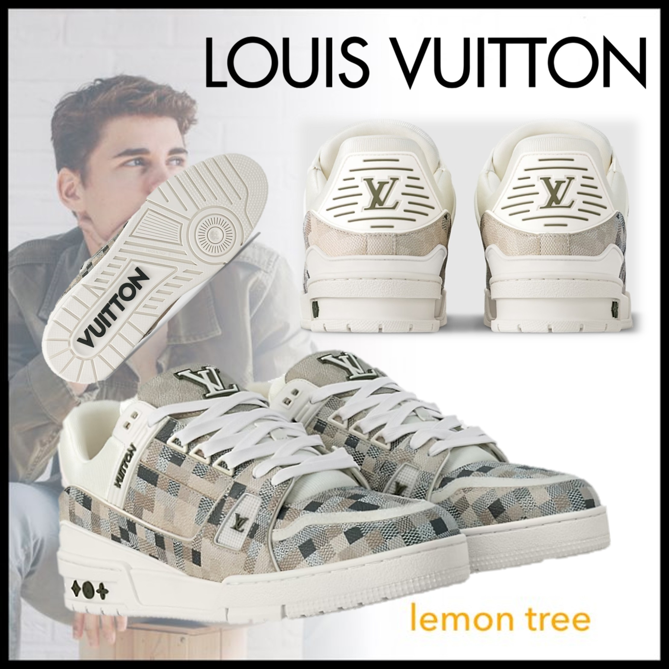 【Louis Vuitton】LV トレイナー スニーカー ダミエ 1ADI3F