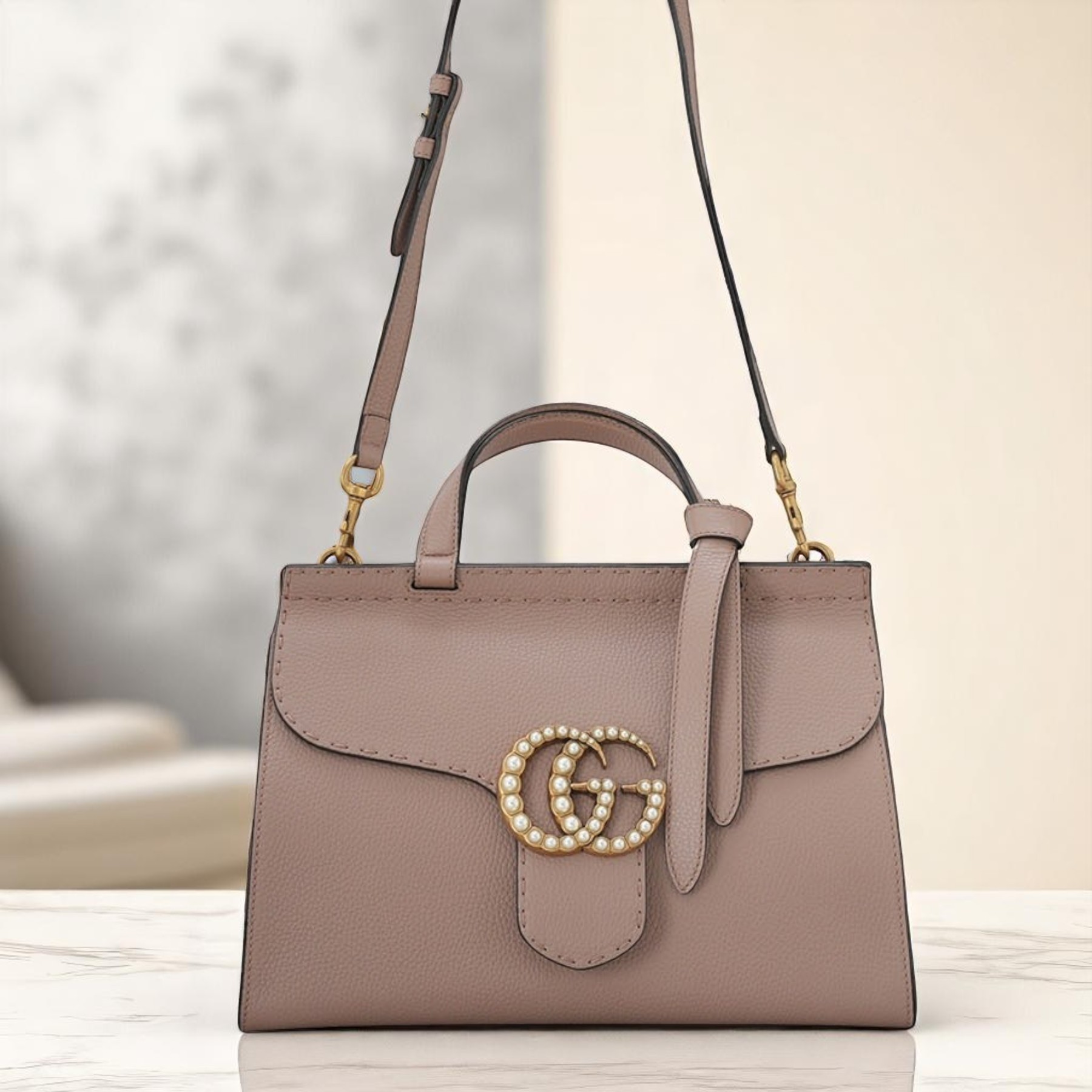 《GUCCI》マーモント トップハンドル 2WAYバッグ 中古