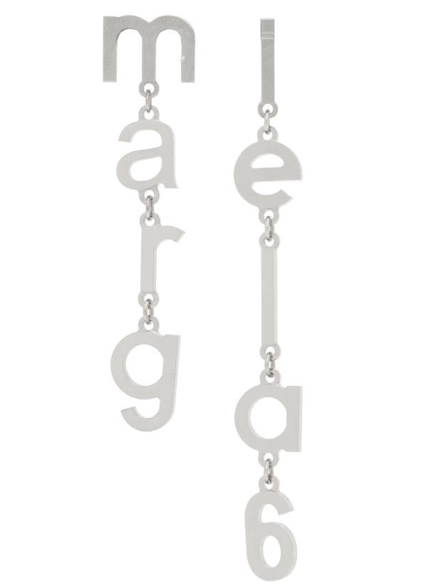【MM6】Maison Margiela レターロゴ アシンメトリー ピアス