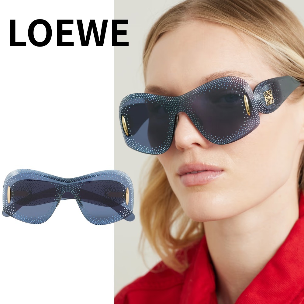 LOEWE/ロエベ/Dフレームリムレスサングラスクリスタル付き