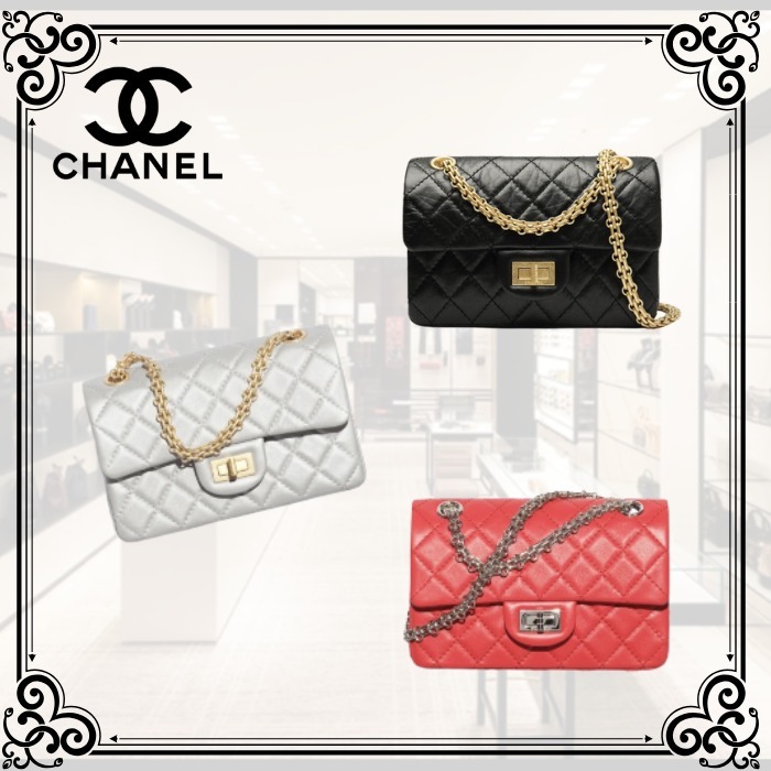 お洒落なカラバリ♪【CHANEL】ミニ2.55 ハンドバッグ