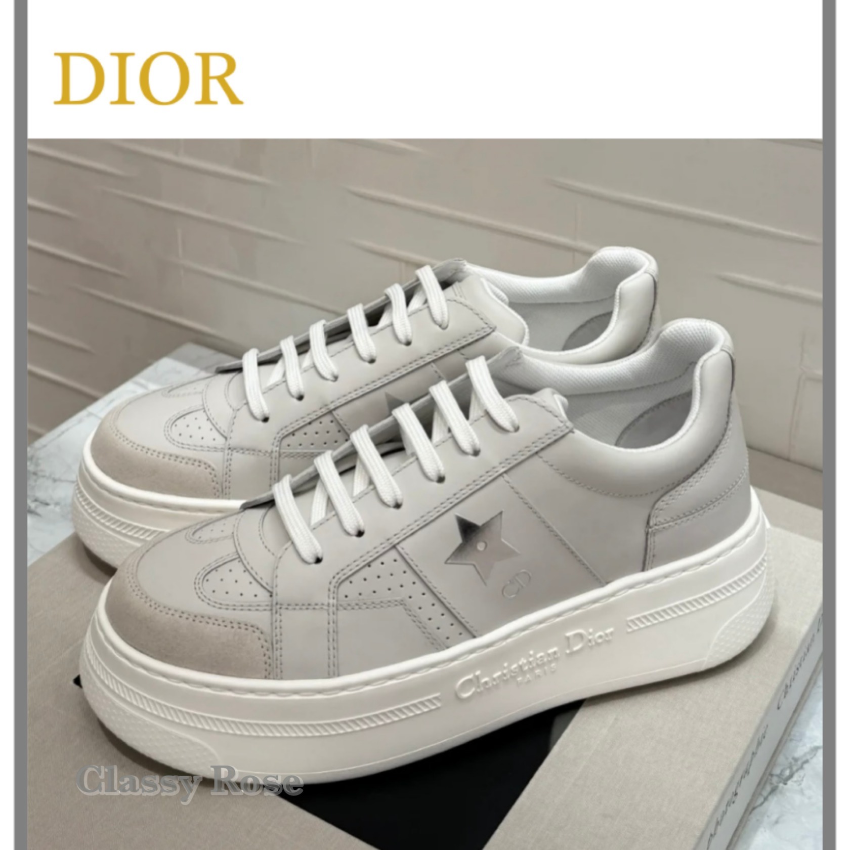 【DIOR★美脚効果の厚底ディオールスター】 スニーカー