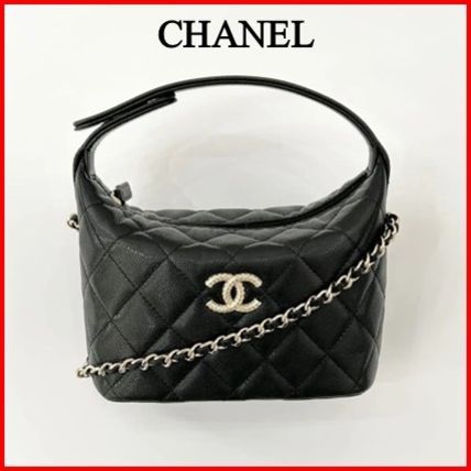 【実用的♪】CHANEL CC シンプル ショルダー ホーボー バッグ 目を惹く☆2WAY】CHANEL ホーボー バッグ CCロゴ チェーン