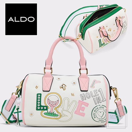 【ALDO】ゴルフ・LOVEロゴ Fisney スタッズ☆2wayドラムバッグ