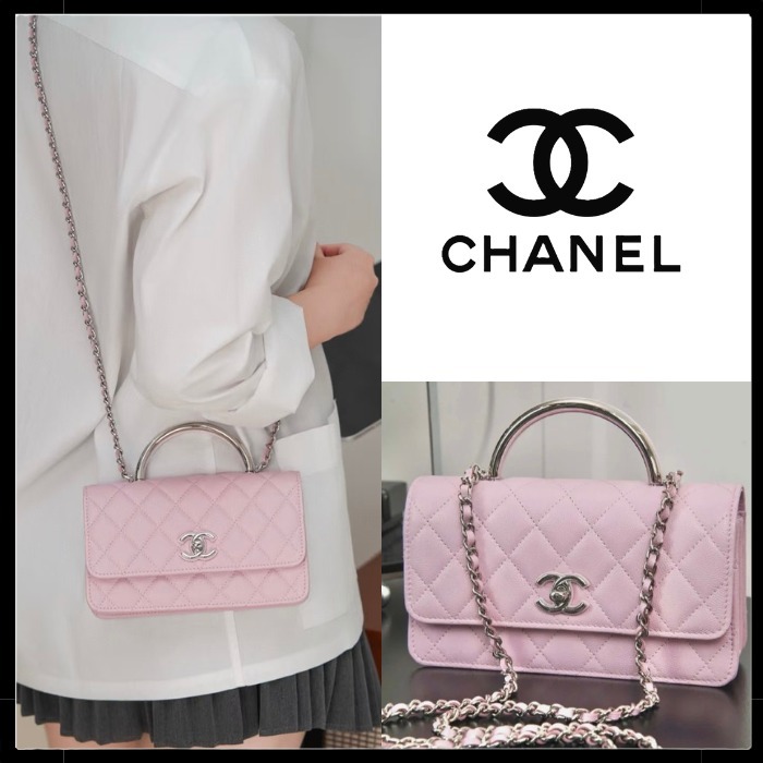 【トップハンドルが上品☆】CHANEL チェーンクラッチバッグ