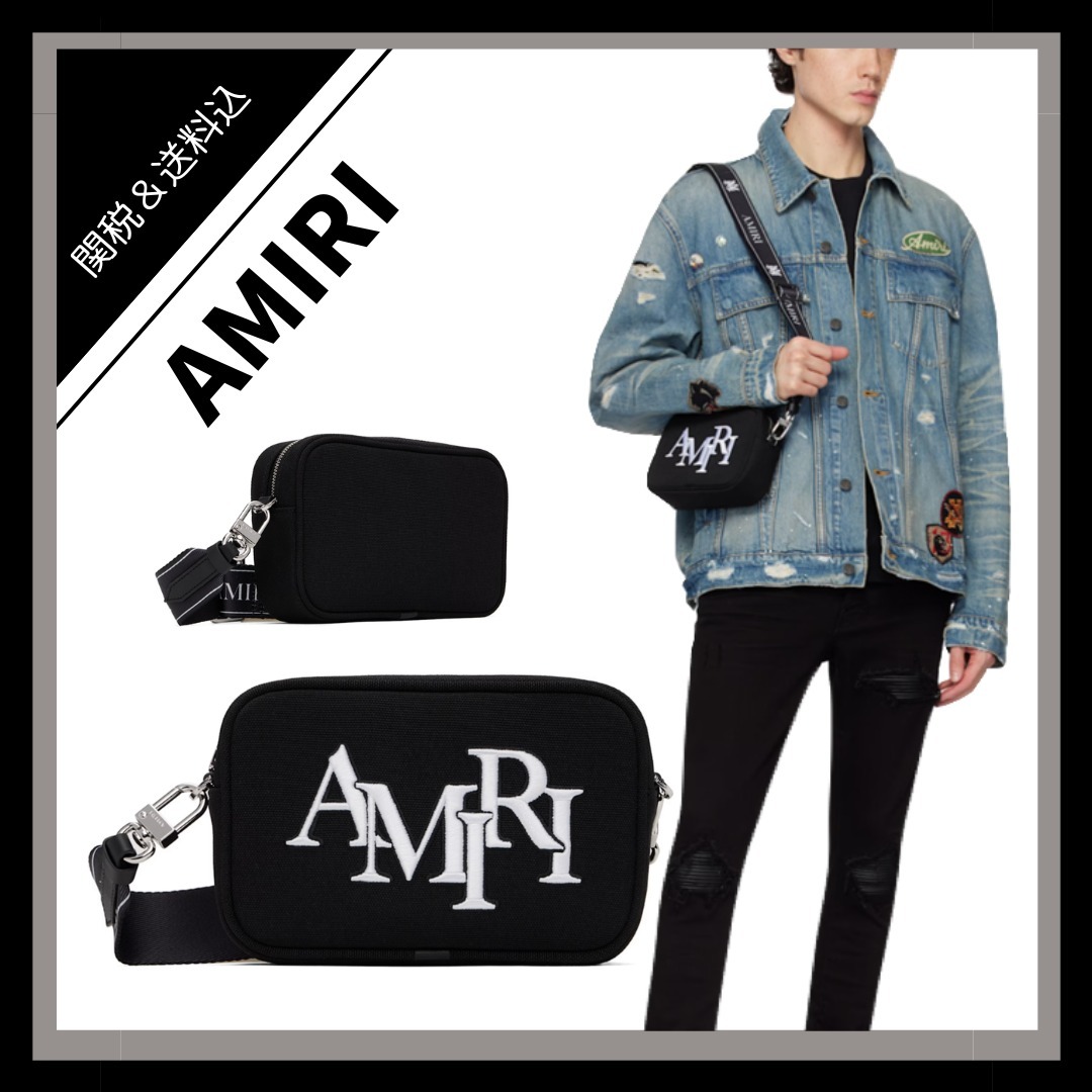 *AMIRI* ブラック Staggered カメラバッグ