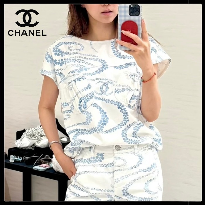【爽やかなデザイン☆】CHANEL 25 ココビーチ トップ