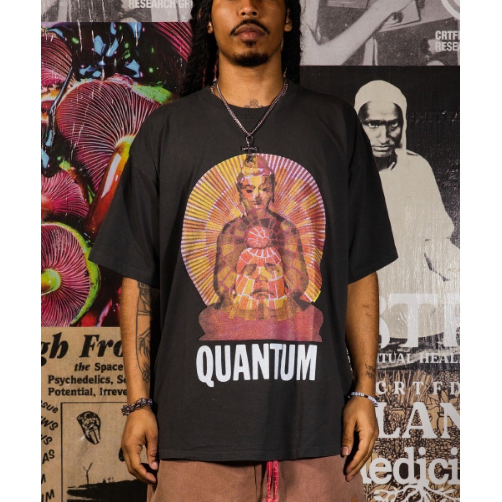 ★CRTFD★ U Quantum T-Shirt Vintage Black QUANTUM TEE VINTAG