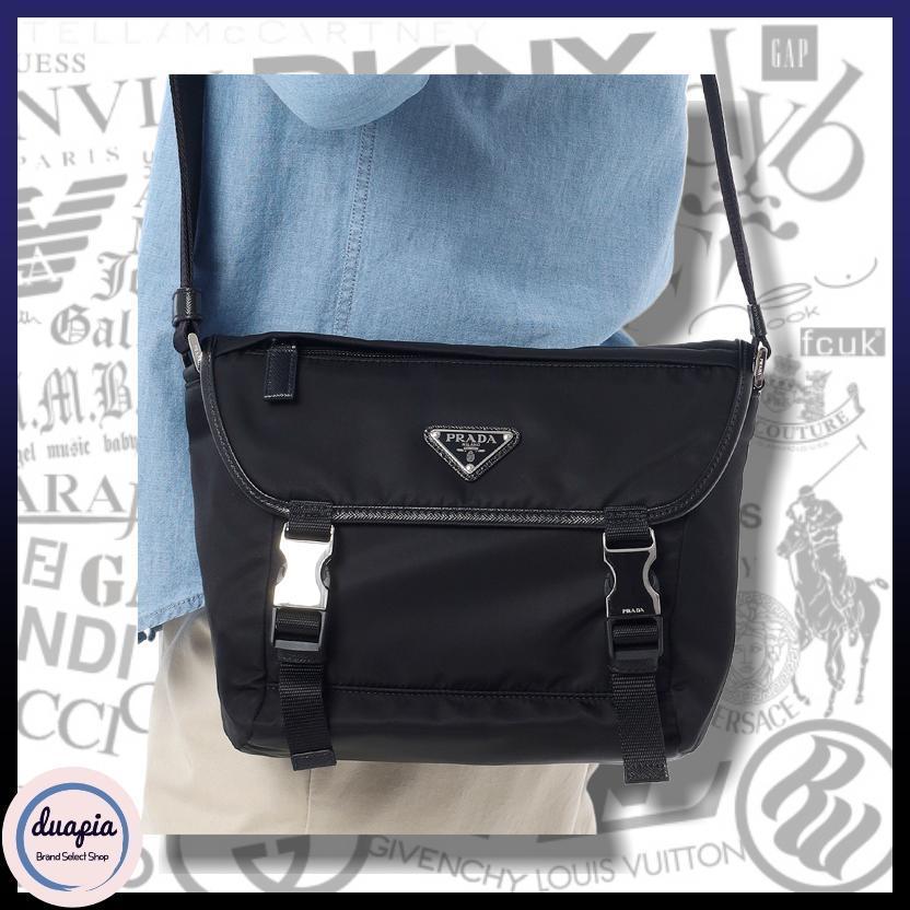 ★PRADA★ナイロンサフィアーノレザーショルダーバッグ