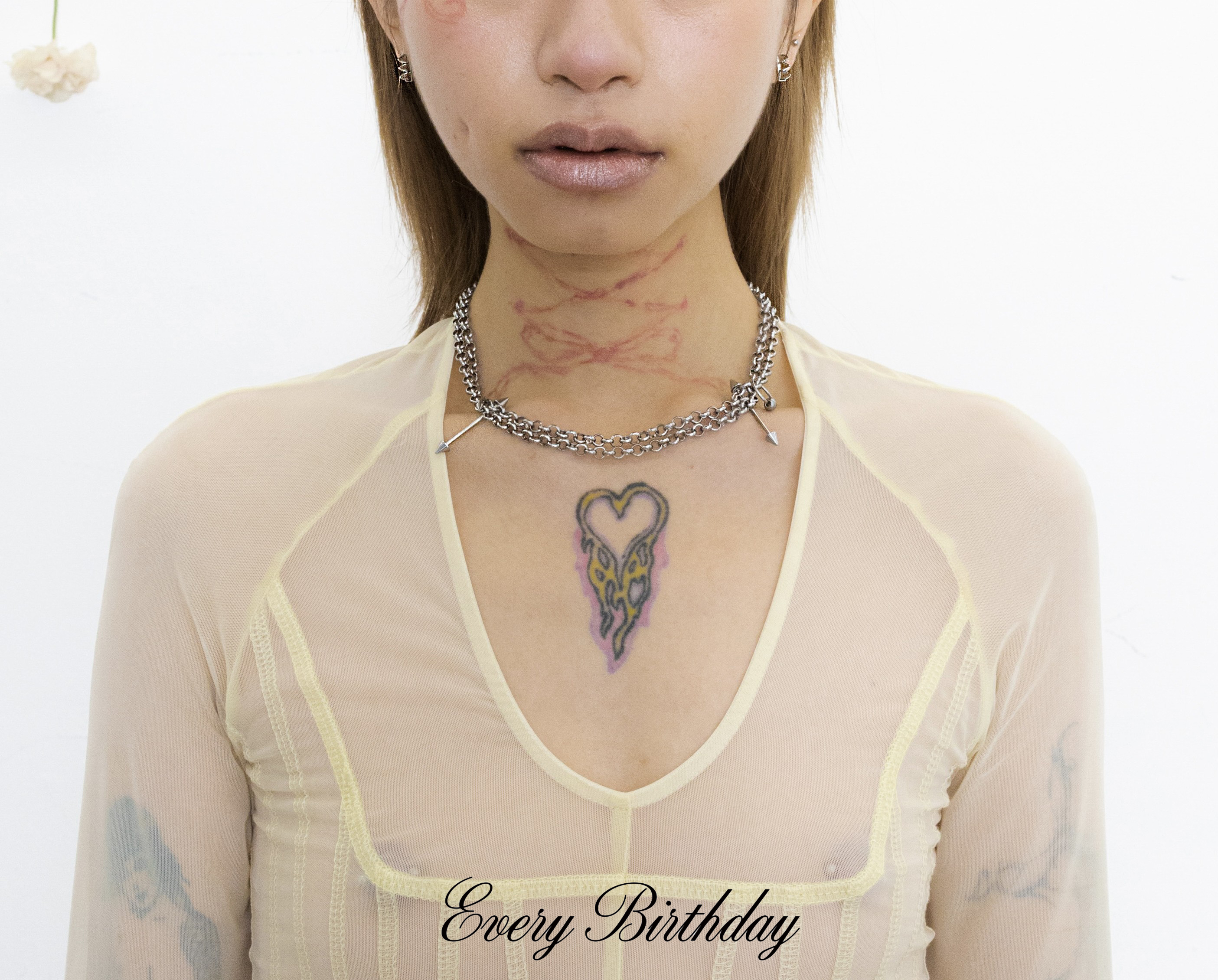 【EVERYBIRTHDAY】Double Chain Piercing ネックレース