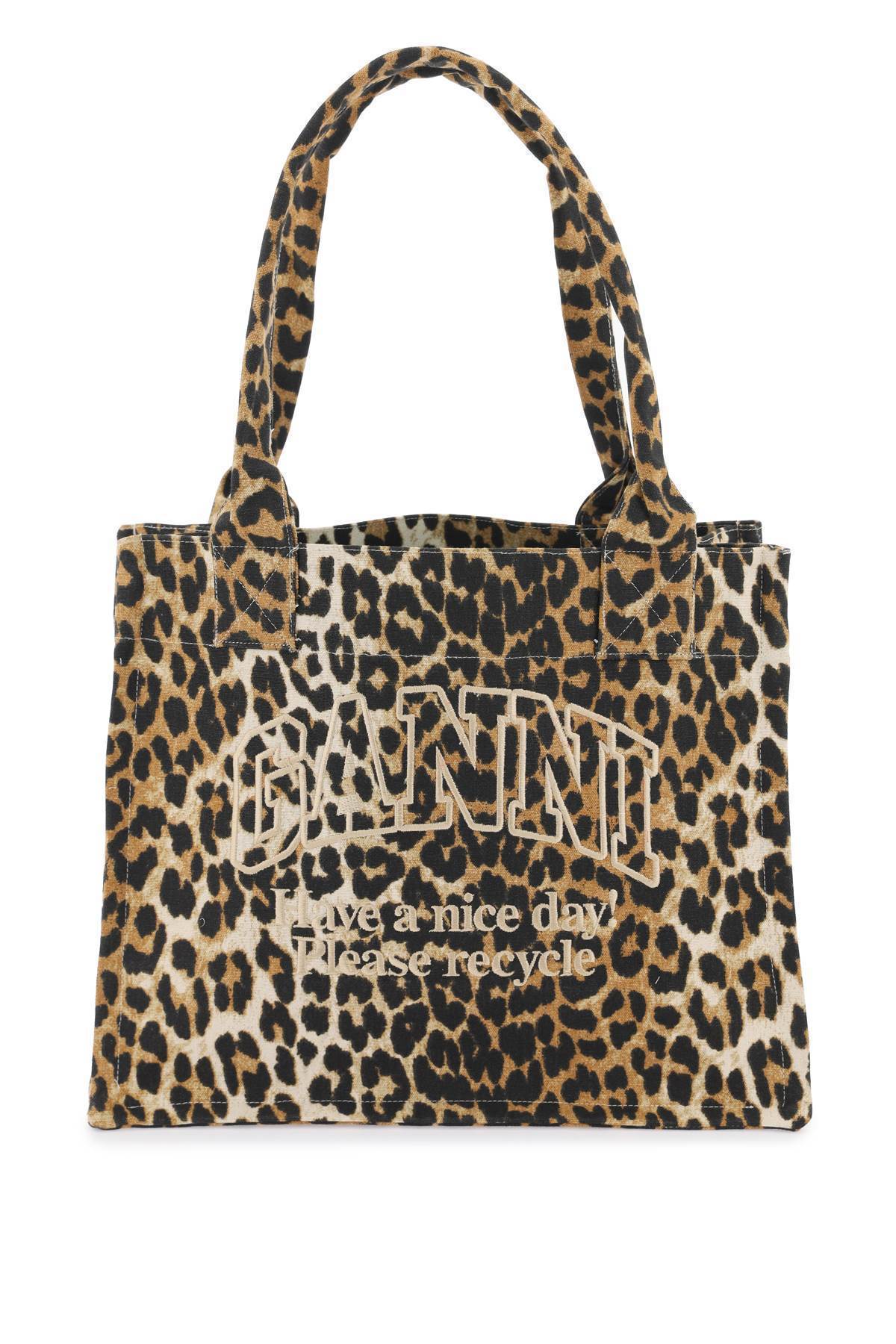 【関税&送料込】Ganni Borsa Shopping Grande In Cotone Organi