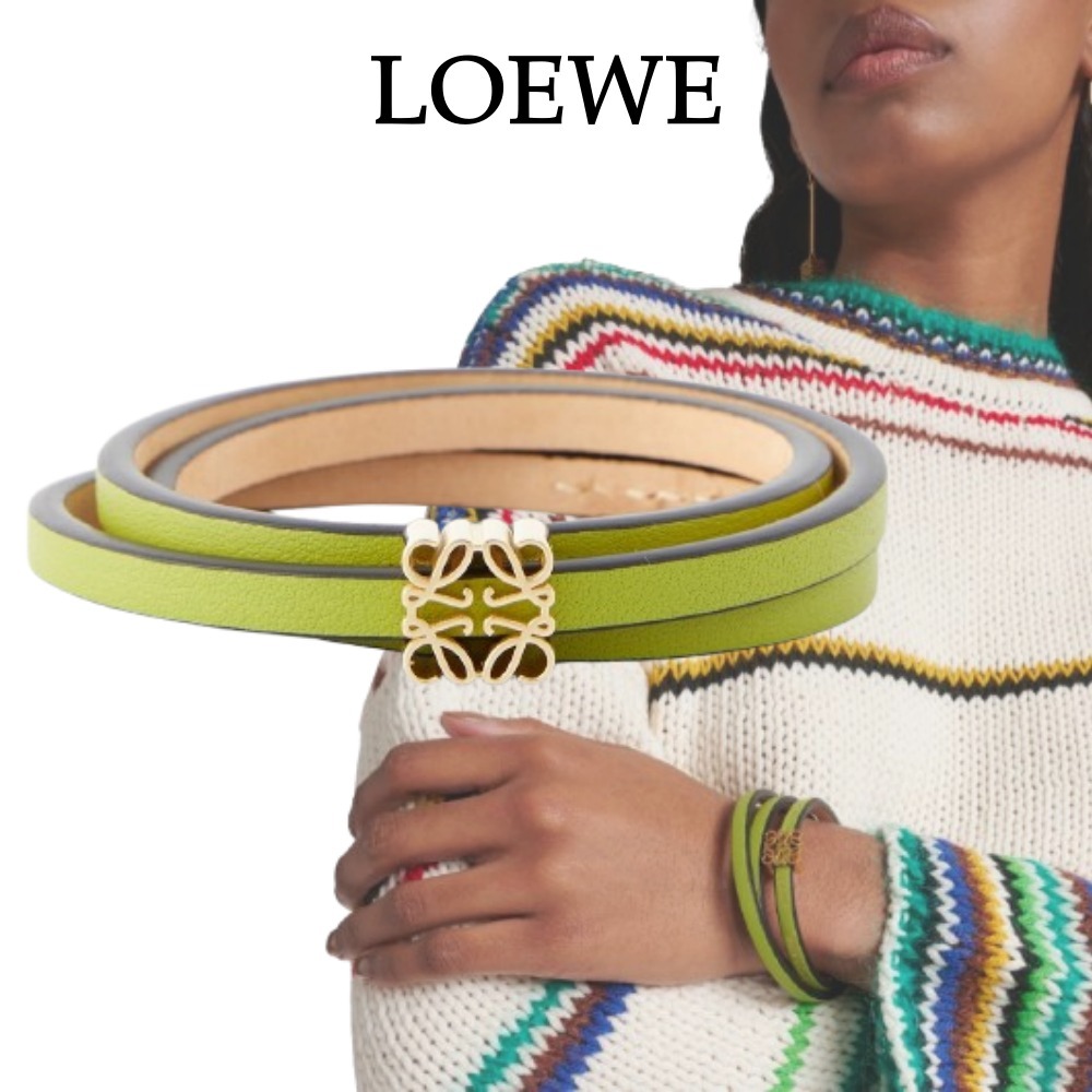 【Loewe】ツイストアナグラムレザーブレスレット