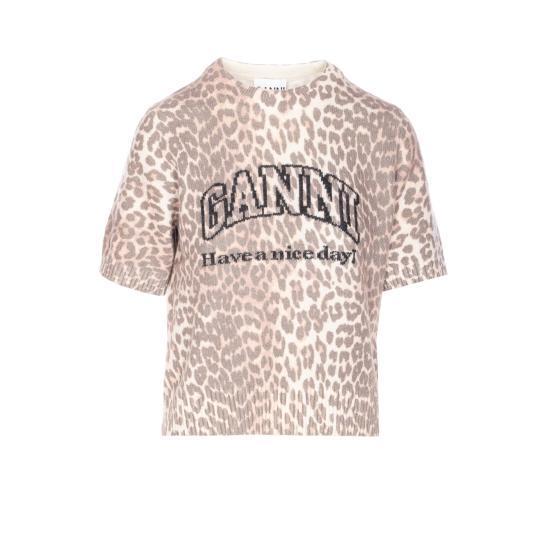 Tシャツ・カットソー GANNI Women Tops K2500 943 Brown
