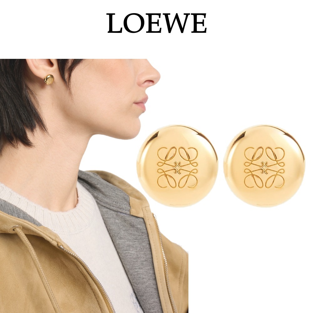 【Loewe】アナグラム ペブル スターリングシルバー イヤリング