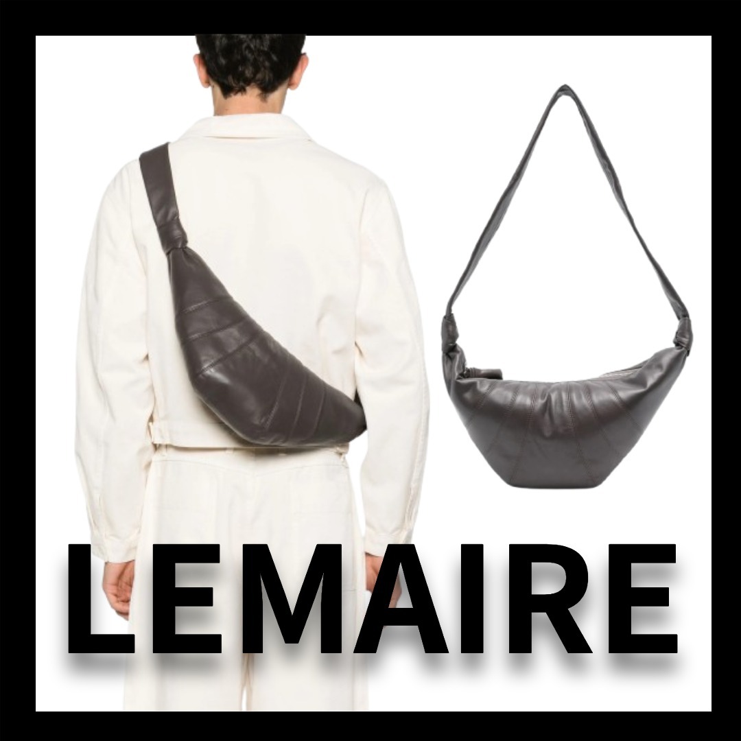 LEMAIRE ルメール ミディアムクロワッサンバッグ ブラウン 無地