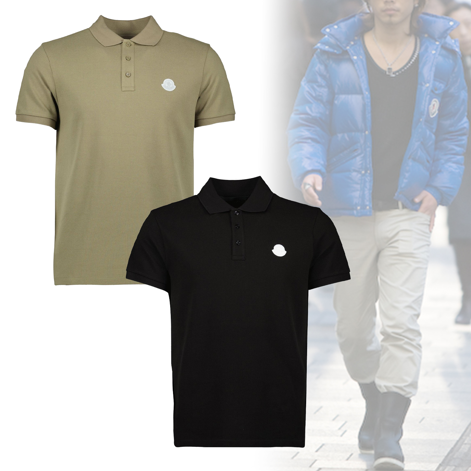 ◆MONCLER◆ ロゴパッチ 半袖ポロシャツ
