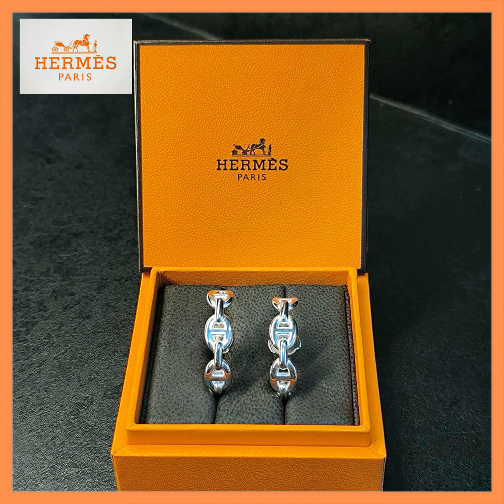 【HERMES★希少 レア】 両耳用 シェーヌダンクル ピアス