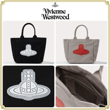 【Vivienne Westwood】CANVAS RUBBER ORBトートバッグM 大人気!! Vivienne Westwood CANVAS RUBBER ORB トートバッグ M