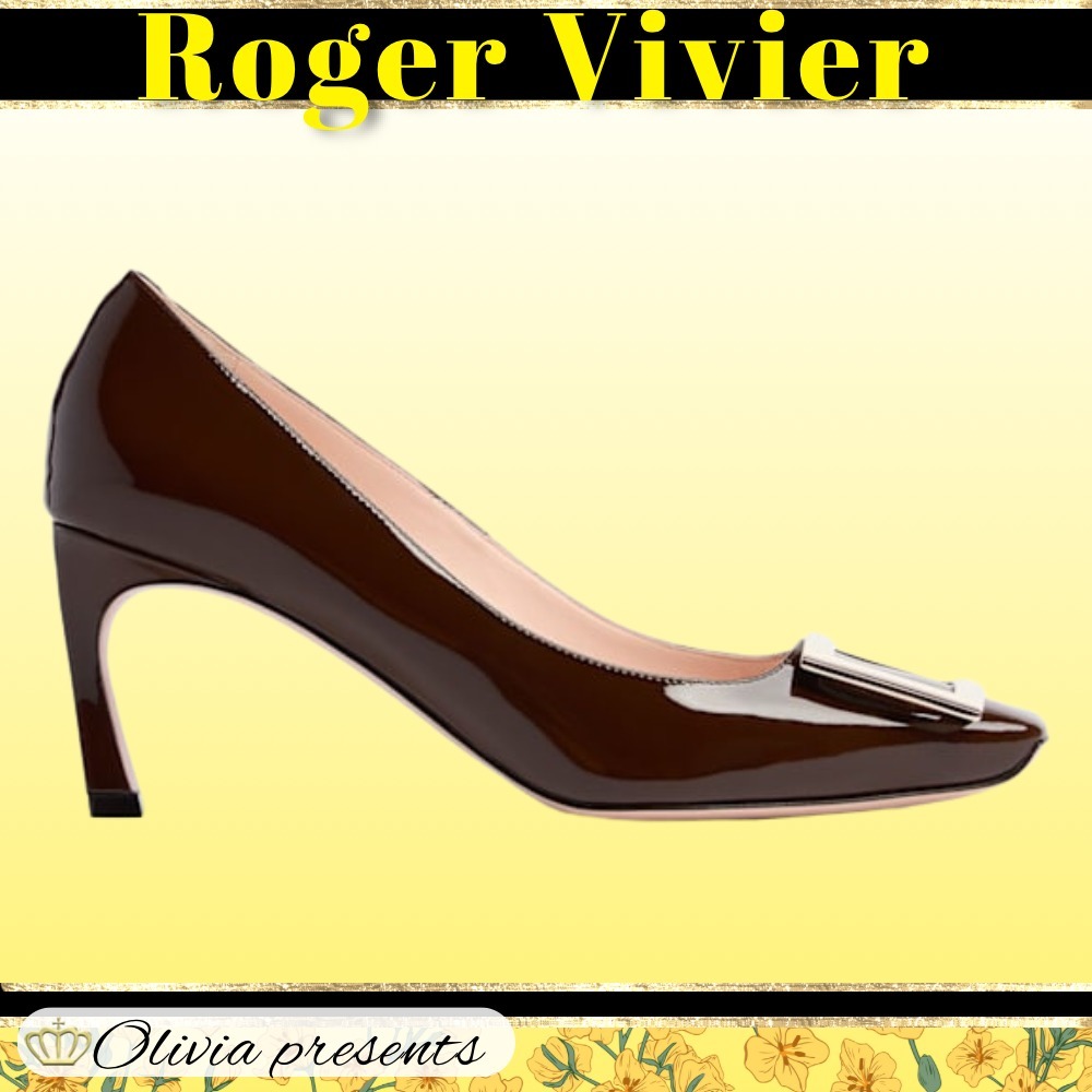 【Roger Vivier】70mm トロンペット パテントレザー パンプス