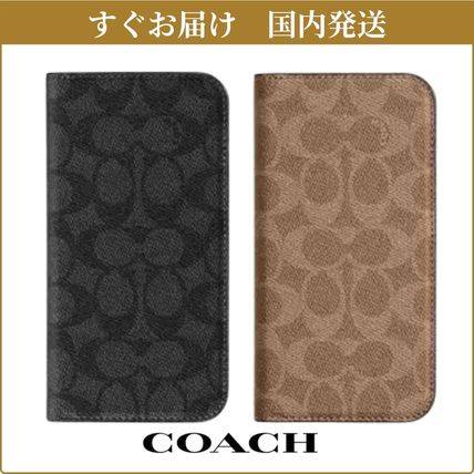 COACH スマホケース IPHONE 16 PRO フォリオ・シグネチャー