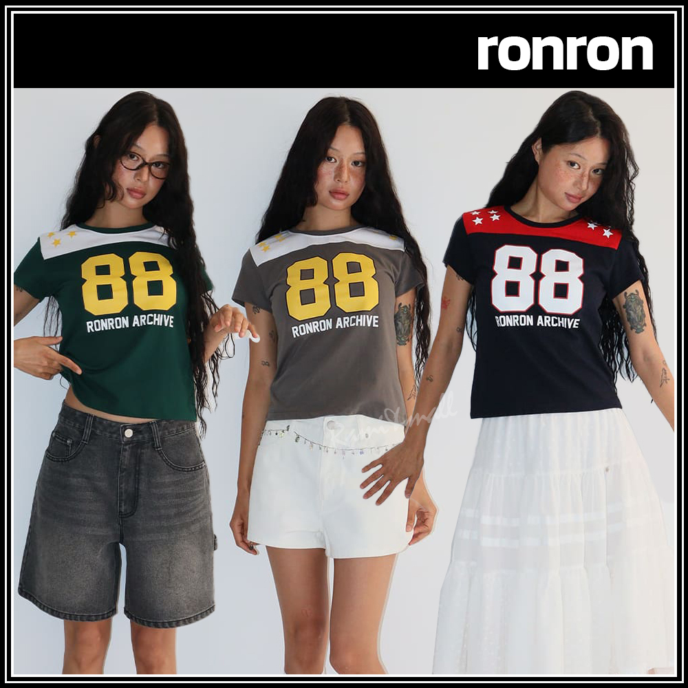 レギュラーフィット【RONRON】SPORTY 88 STAR SHORT T SHIRT 3色