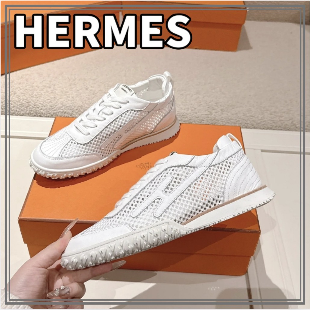 【透け感がおしゃれ♪】HERMES Jet ジェット スニーカー