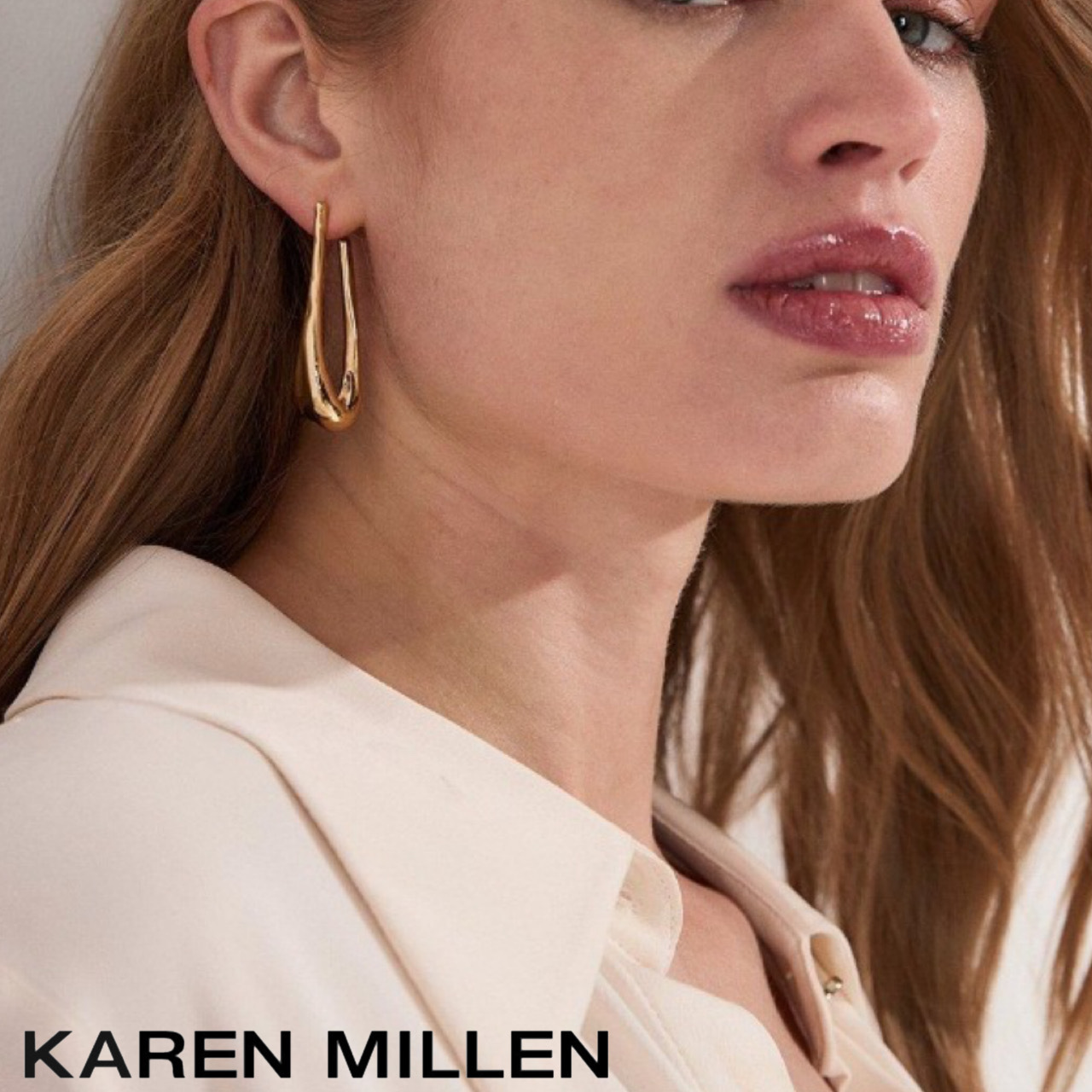 【KAREN MILLEN】ドロップフープ ピアス