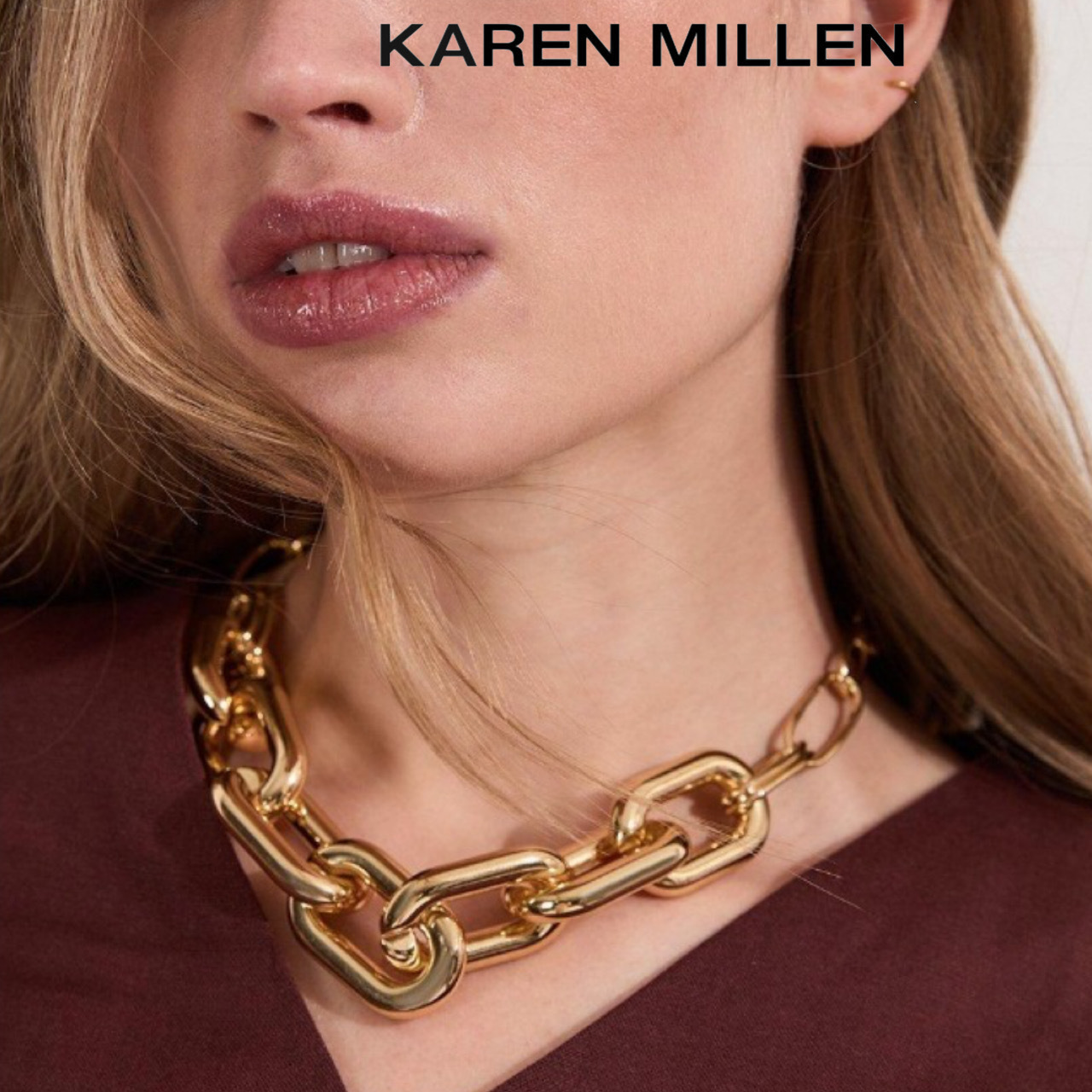 【KAREN MILLEN】チャンキーチェーンステートメントネックレス